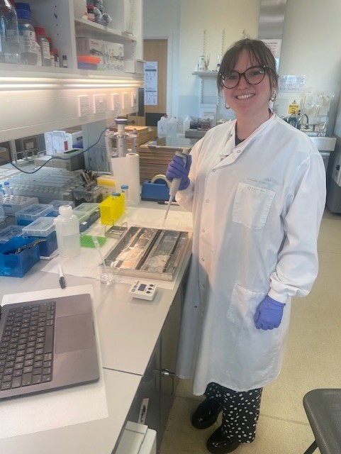 Researcher Aimee Avery in the laboratory 