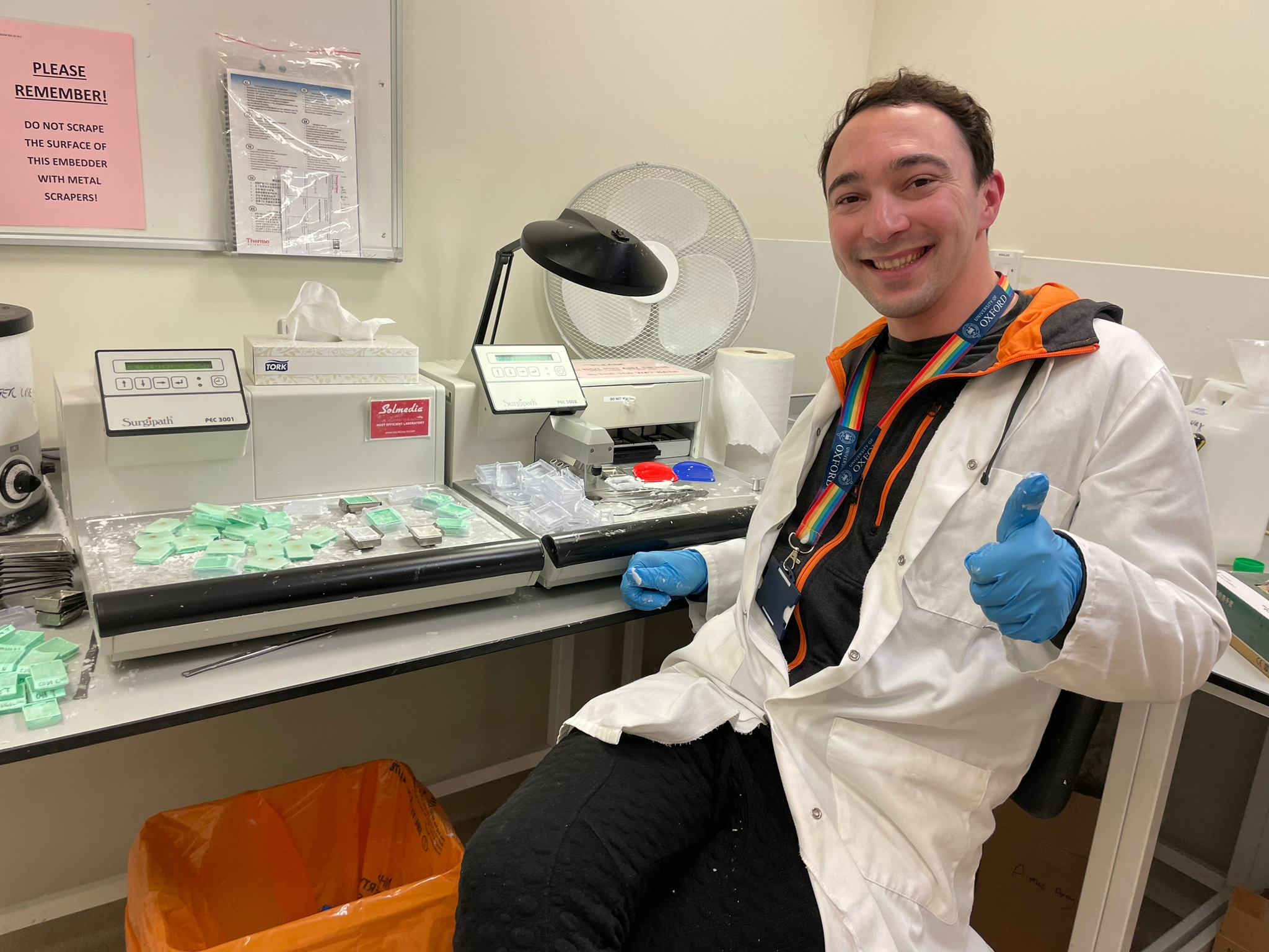 Researcher Alex Waldman in the laboratory